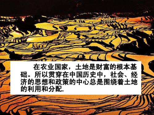 (历史必修二)第2课中国古代的土地制度