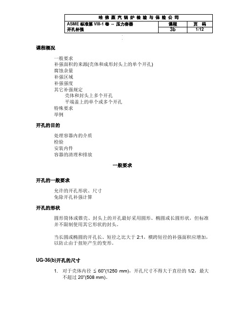 演示版ASME规范-开孔补强