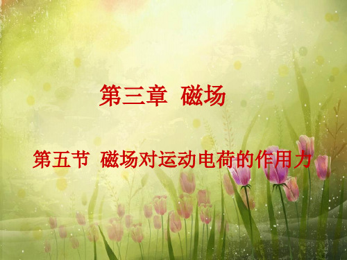 【人教版】选修(3-1)3.5《磁场对运动电荷的作用力》ppt课件