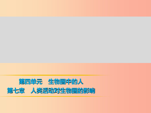 七年级生物下册 4.7.3拟定保护生态环境的计划习题课件  新人教版PPT
