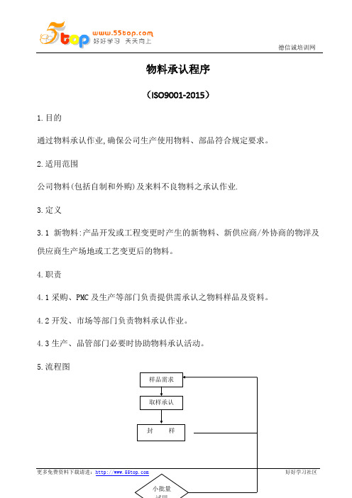 物料承认程序(含表格)