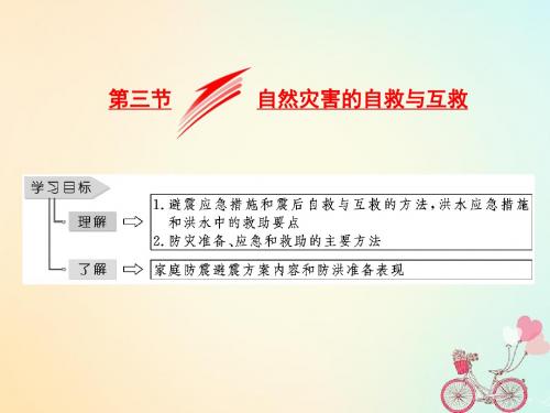 高中地理第三章防灾与减灾第三节自然灾害的自救与互救课件新人教版选修5