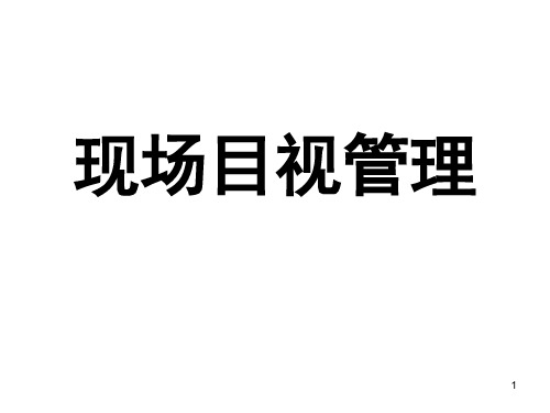 现场管理目视化ppt课件