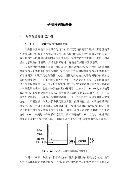 研制阵列探测器