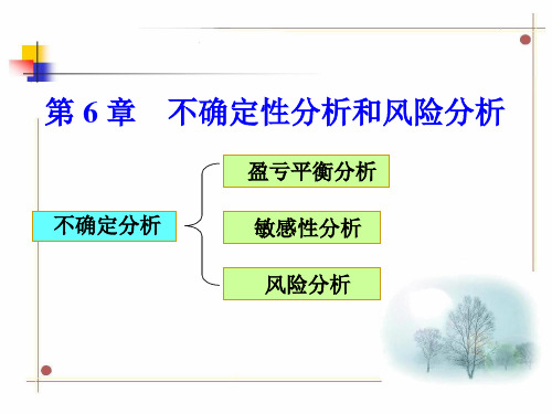 工程经济学(李明孝)第06章-不确定性分析与风险分析讲解