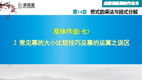 常见幂的大小比较技巧及幂的运算之误区