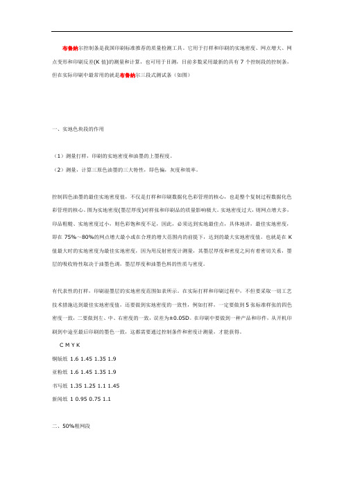 布鲁纳测控条说明