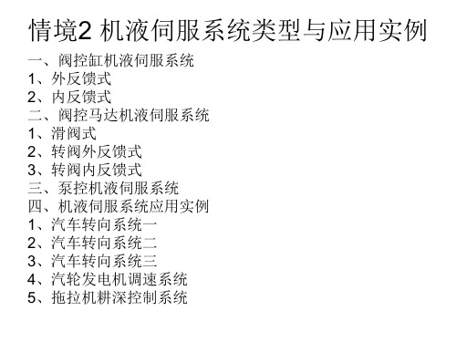 情境2 机液伺服类型与应用举例