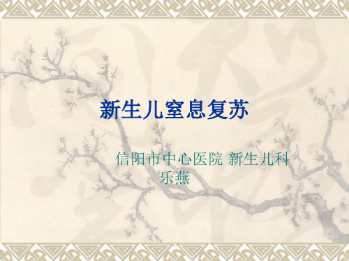 新生儿窒息复苏最新版