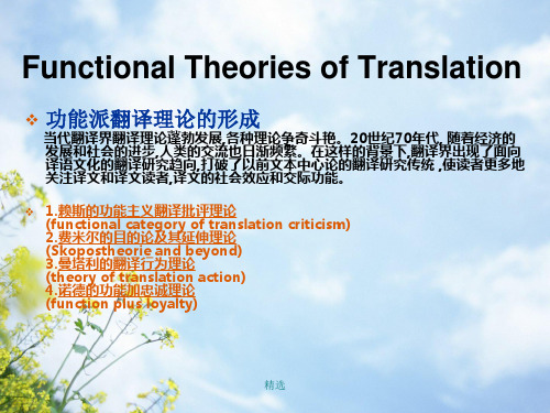 功能翻译理论报告.ppt