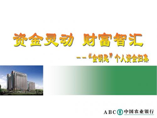 个人资金归集产品培训课件(操作版)