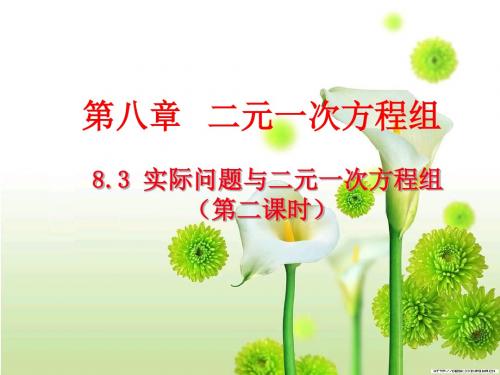 8.3实际问题与二元一次方程组(第二课时)