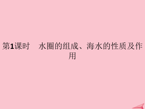 新教材高中地理水圈与水循环(第1课时)水圈的组成、海水的性质及作用课件鲁教版必修第一册