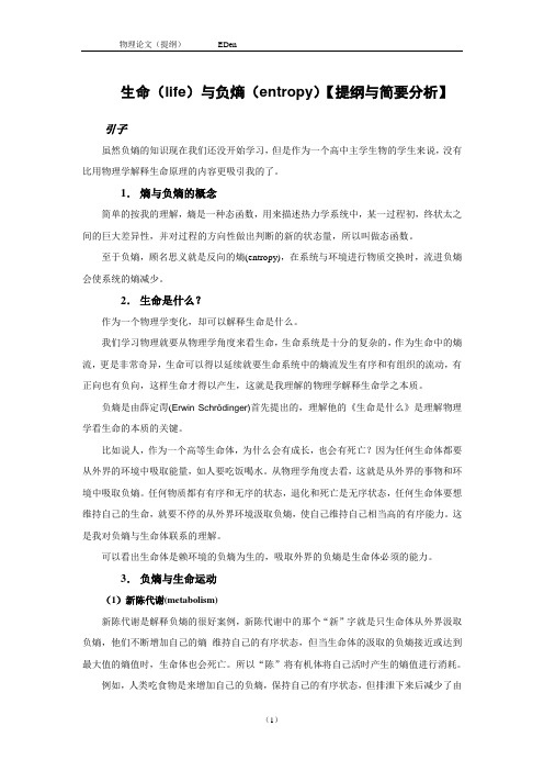生命与负熵