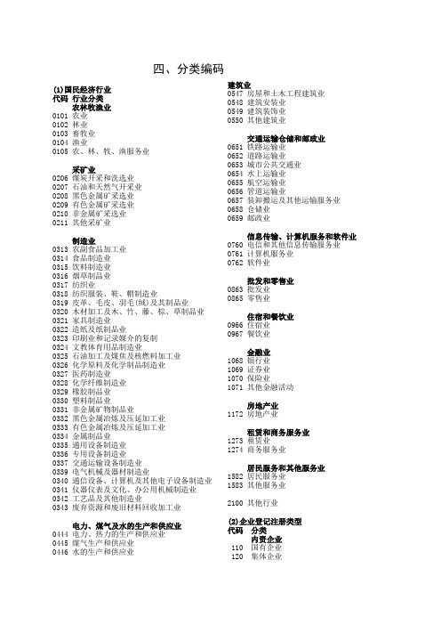 信息分类编码