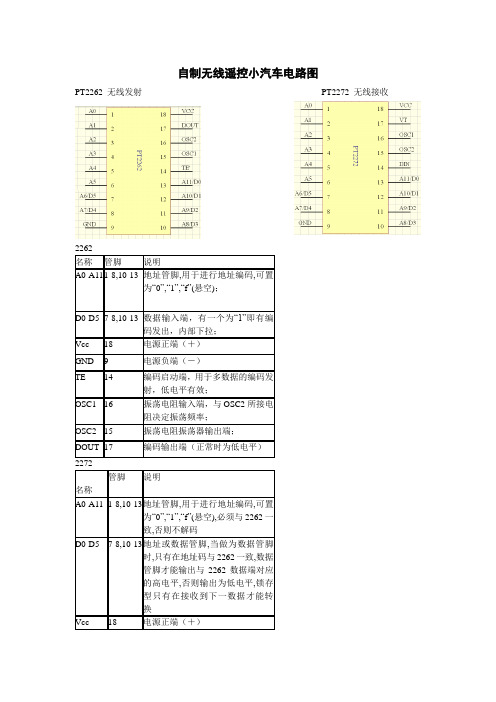 遥控小汽车电路图