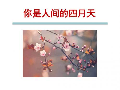 (名师整理)语文九年级上册《你是人间的四月天》市优质课一等奖课件