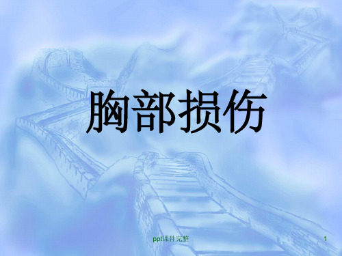 胸部损伤课件