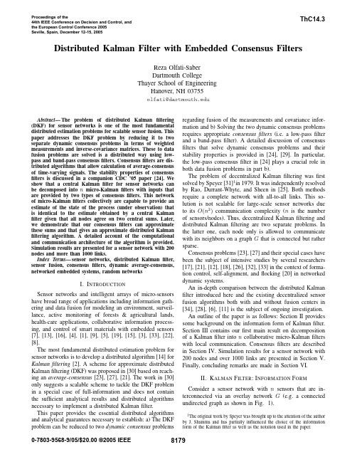 7 Distributed Kalman Filter with Embedded Consensus Filters
