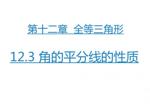 八年级上册数学(人教版)课件：12.3角的平分线的性质