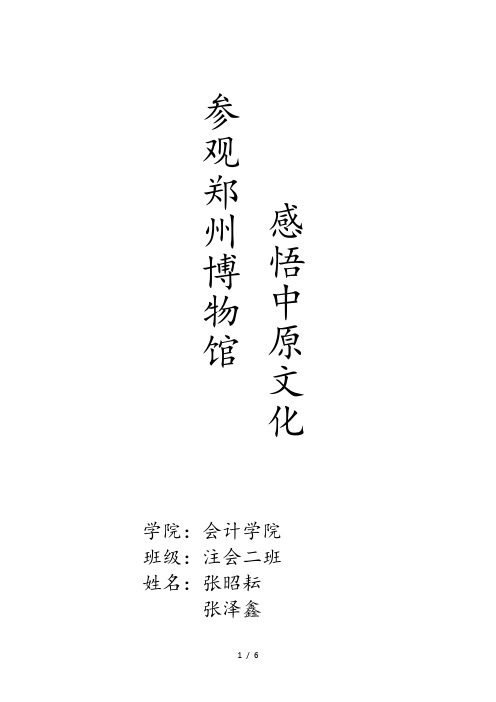 参观郑州博物馆-感悟中原文化