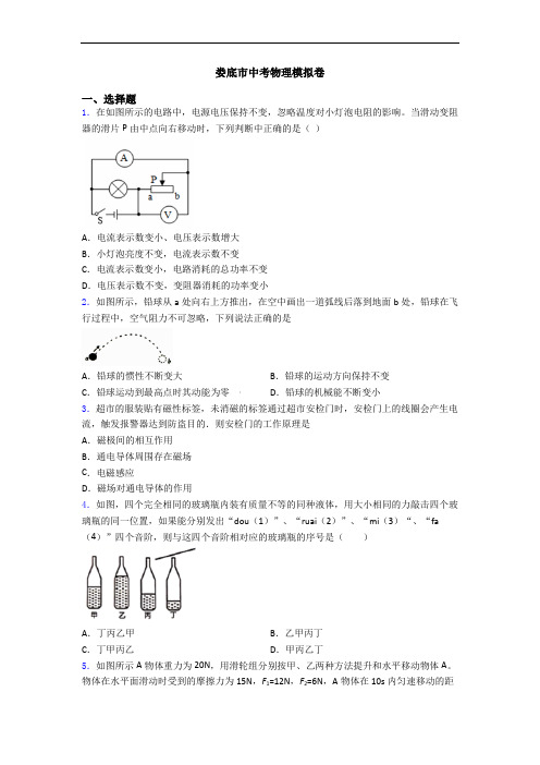 娄底市中考物理模拟卷