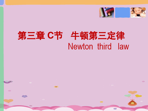 沪科版(上海)物理高一第一学期(试用版)第三章C 牛顿第三定律 课件   优质课件PPT