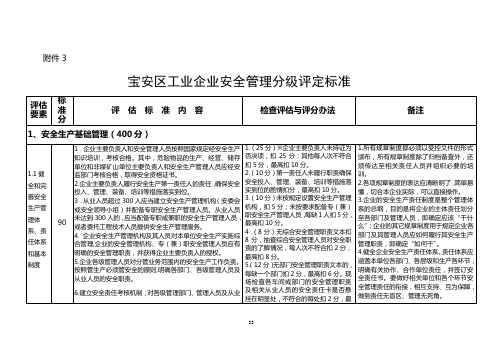 深圳市宝安区工业企业安全管理分级评定标准.doc