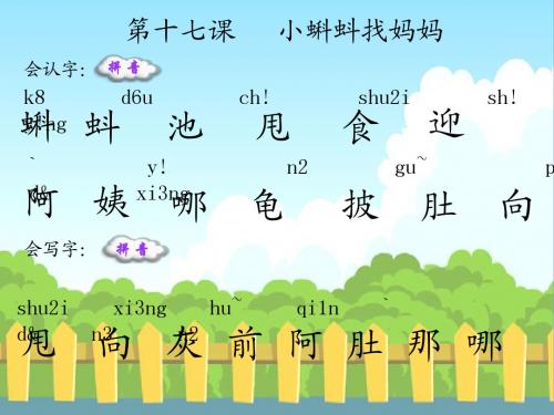 17 小蝌蚪找妈妈_生字词学习