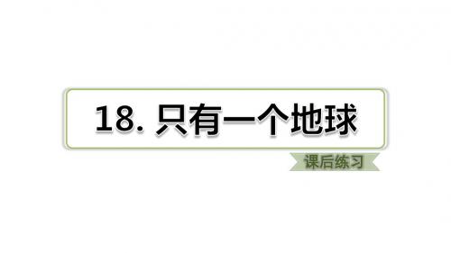 六年级上册语文只有一个地球课后练习人教部编版