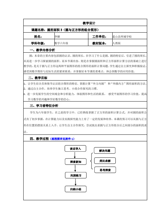 圆与正方形的组合图形