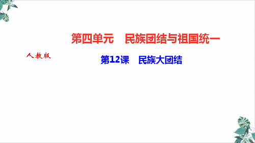 历史部编版民族大团结课文课件PPT