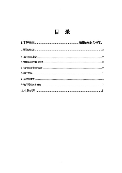 预防台风专项施工方案