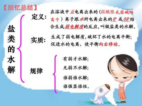 盐类水解第二课时经典课件
