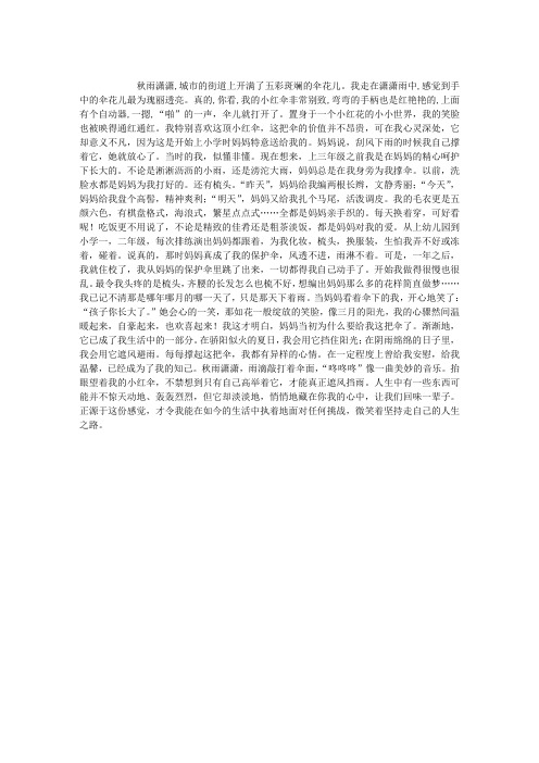 一把小红伞