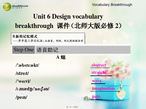 高中英语 Unit 6 Design vocabulary breakthrough课件 北师大版必