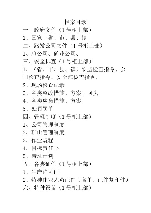 档案目录