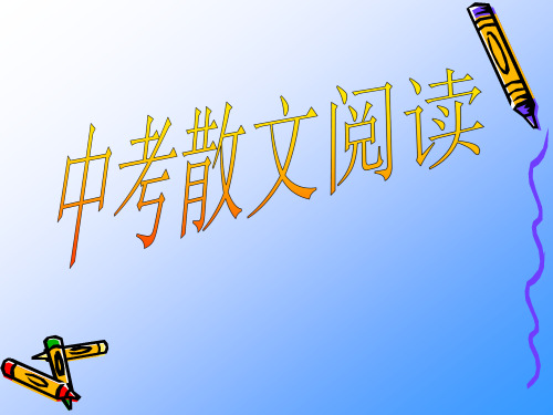 中考散文阅读复习(新)PPT课件