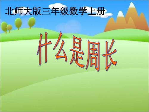 北师大版数学三年级上册什么是周长