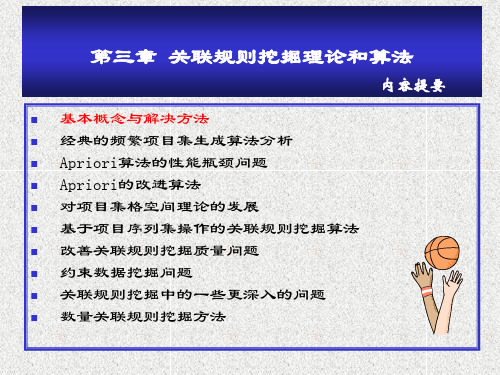 研究生课件【数据挖掘】第三章 关联规则挖掘理论和算法