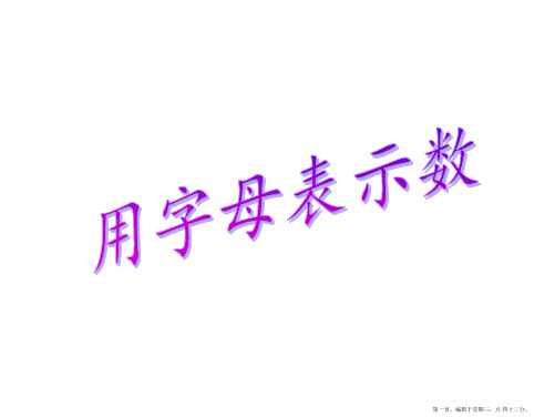 新人教版用字母表示数例4例5