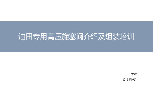 油田专用旋塞阀安装培训