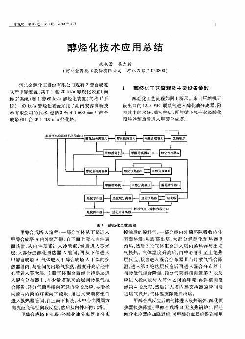 醇烃化技术应用总结