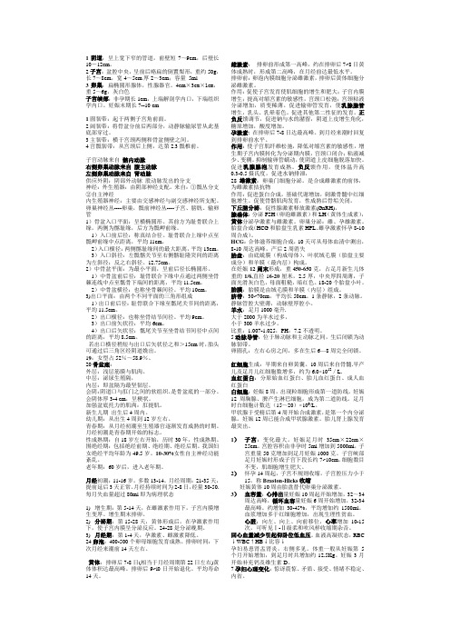 中级妇产科护理知识点归纳