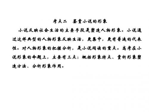 2019年高考语文总复习(人教版)课件：第一部分 现代文阅读 专题二 文学类文本阅读(一)小说1-2-2
