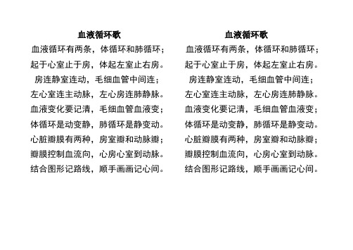 血液循环歌