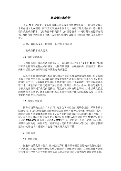脑成像技术分析