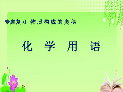 最新中考化学专项复习化学用语 20张PPT教育课件