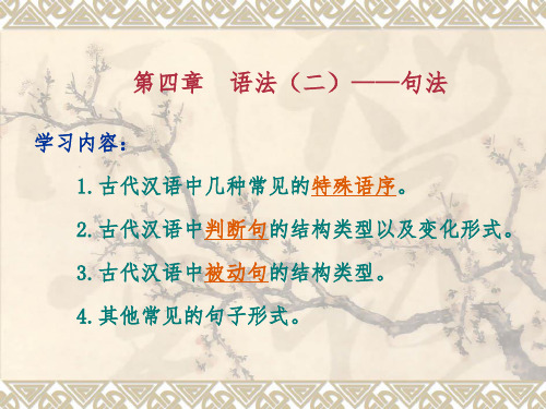 第四章 语法(语序、判断句、被动句)讲解