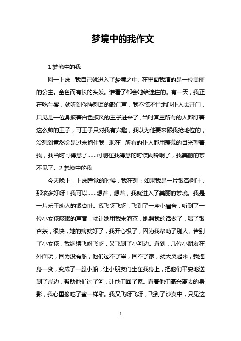 梦境中的我作文